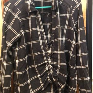 Hollister lace up flannel